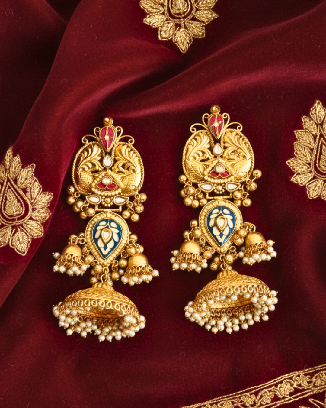 Meenakari Nawaabi Jhumka