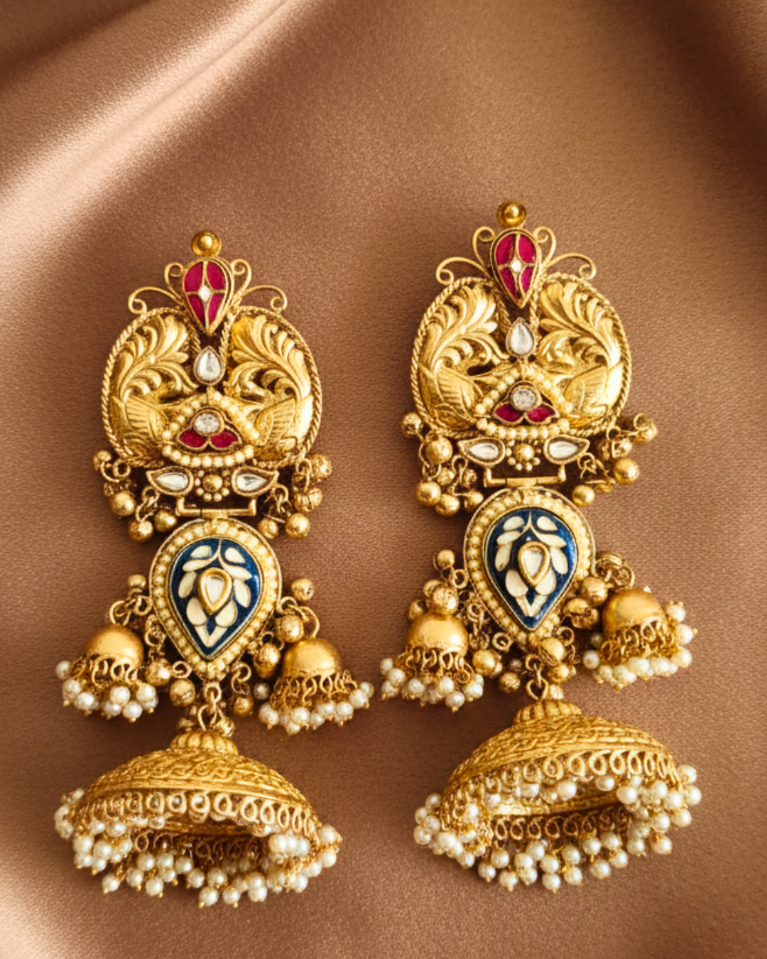 Meenakari Nawaabi Jhumka