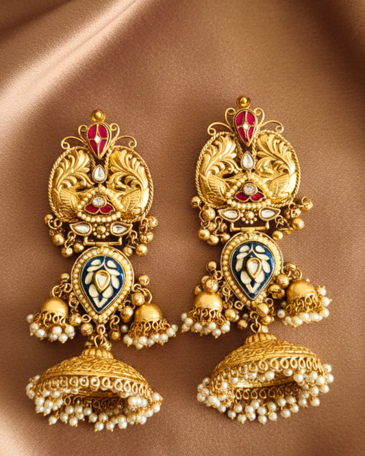 Meenakari Nawaabi Jhumka