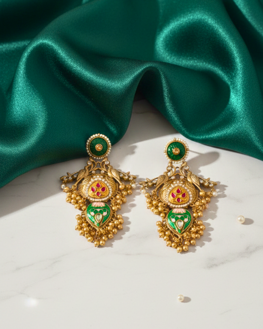 Elina Emerald  Grace Earrings