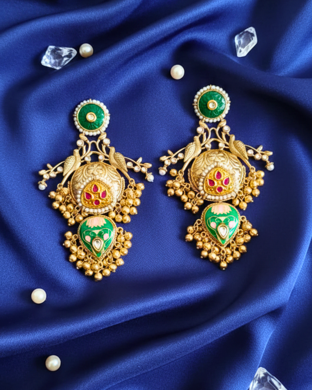Elina Emerald  Grace Earrings